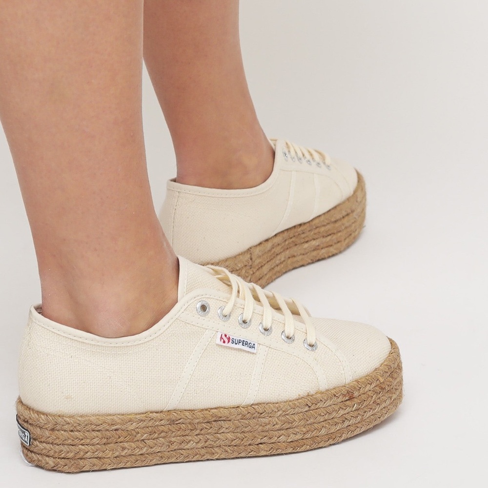 Superga Espadrille Beige Size 6.5